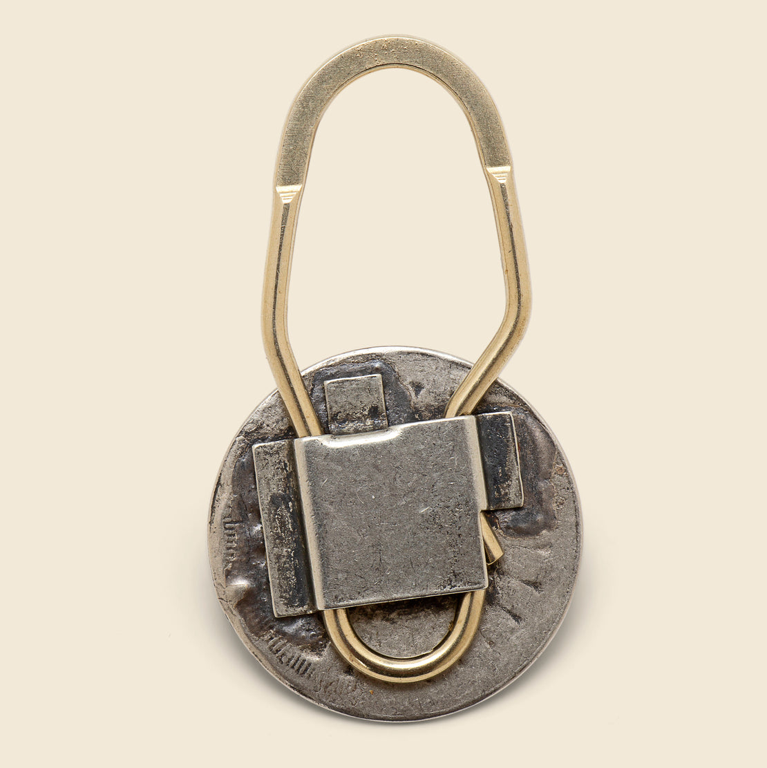 Concho Key Chain Round Flower - Nickel Silver