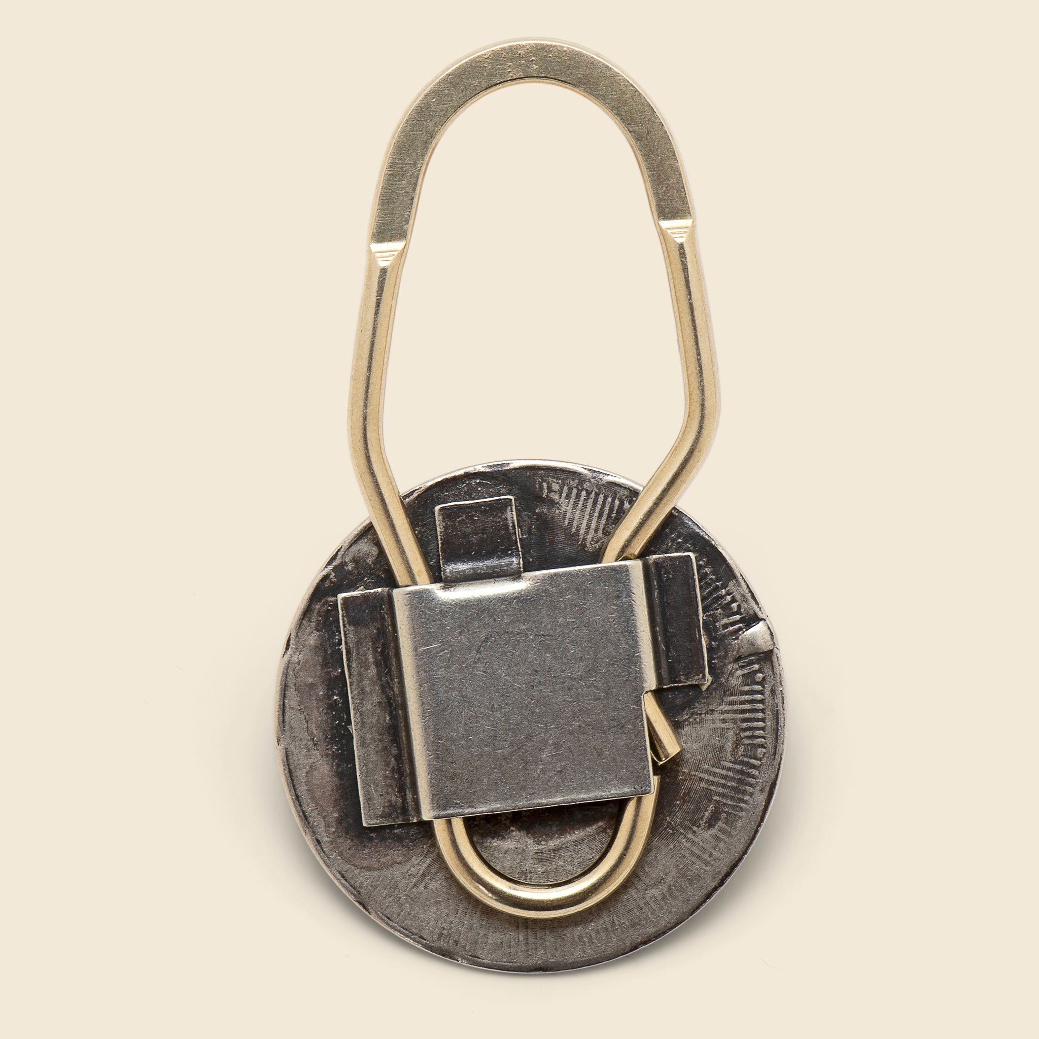 Concho Key Chain Round Smooth Center - Nickel Silver - Yuketen - STAG Provisions - Accessories - Key Chains