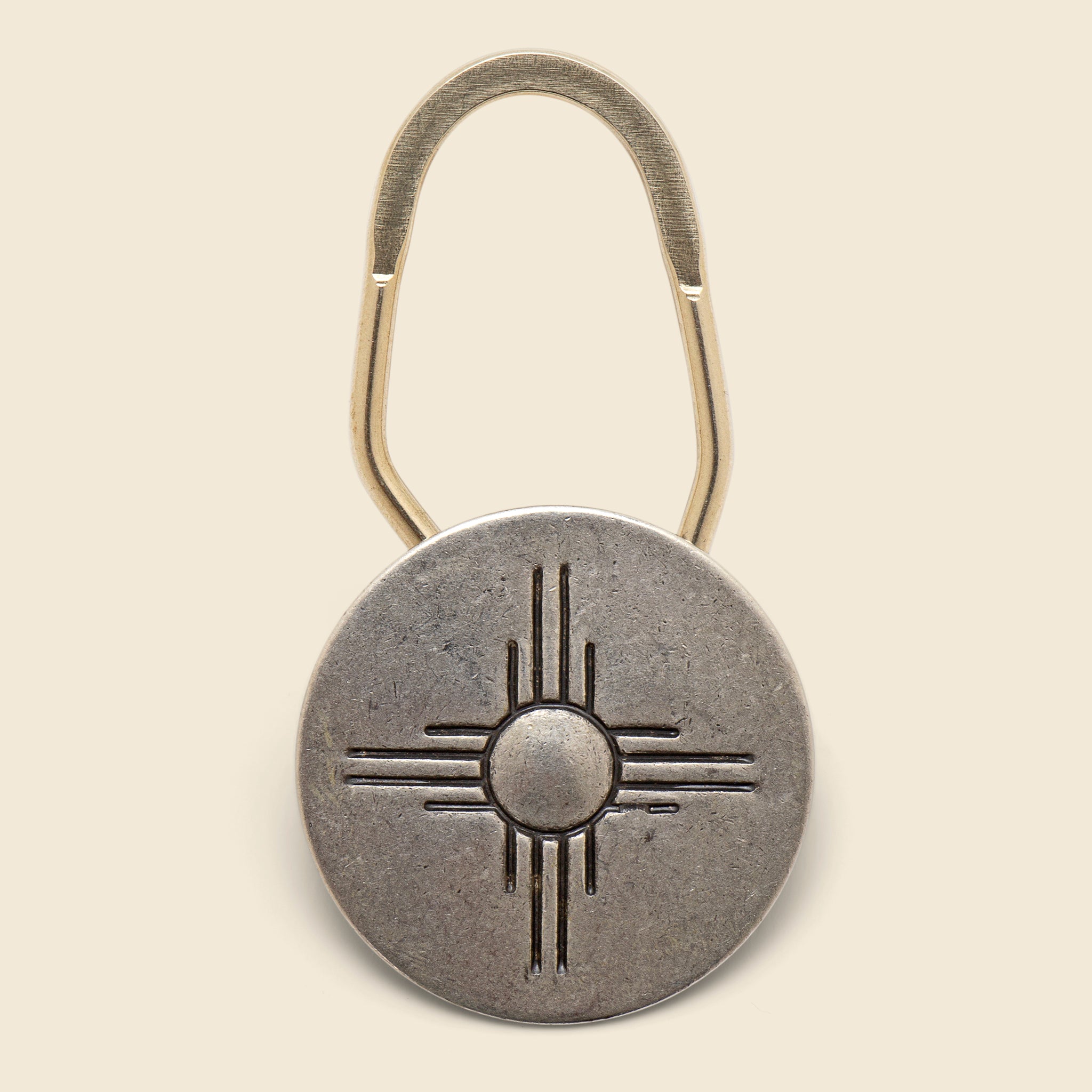 Concho Key Chain Round Zia - Nickel Silver - Yuketen - STAG Provisions - Accessories - Key Chains