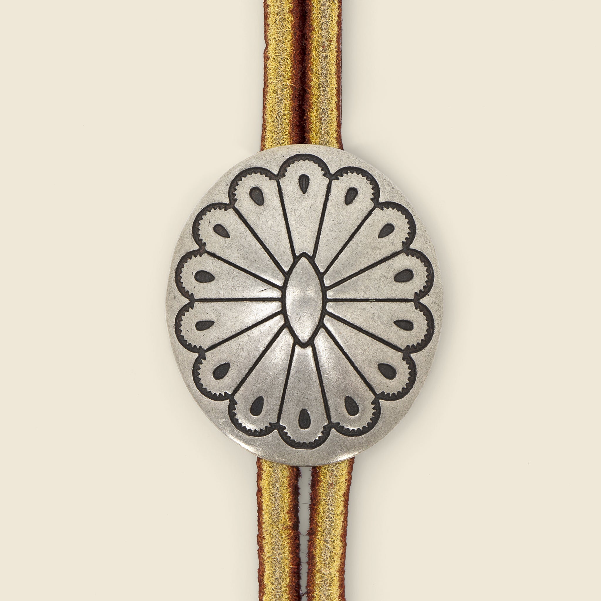 Leather Bolo Tie with Concho - Brown/Turquoise - Yuketen - STAG Provisions - Accessories - Necklaces