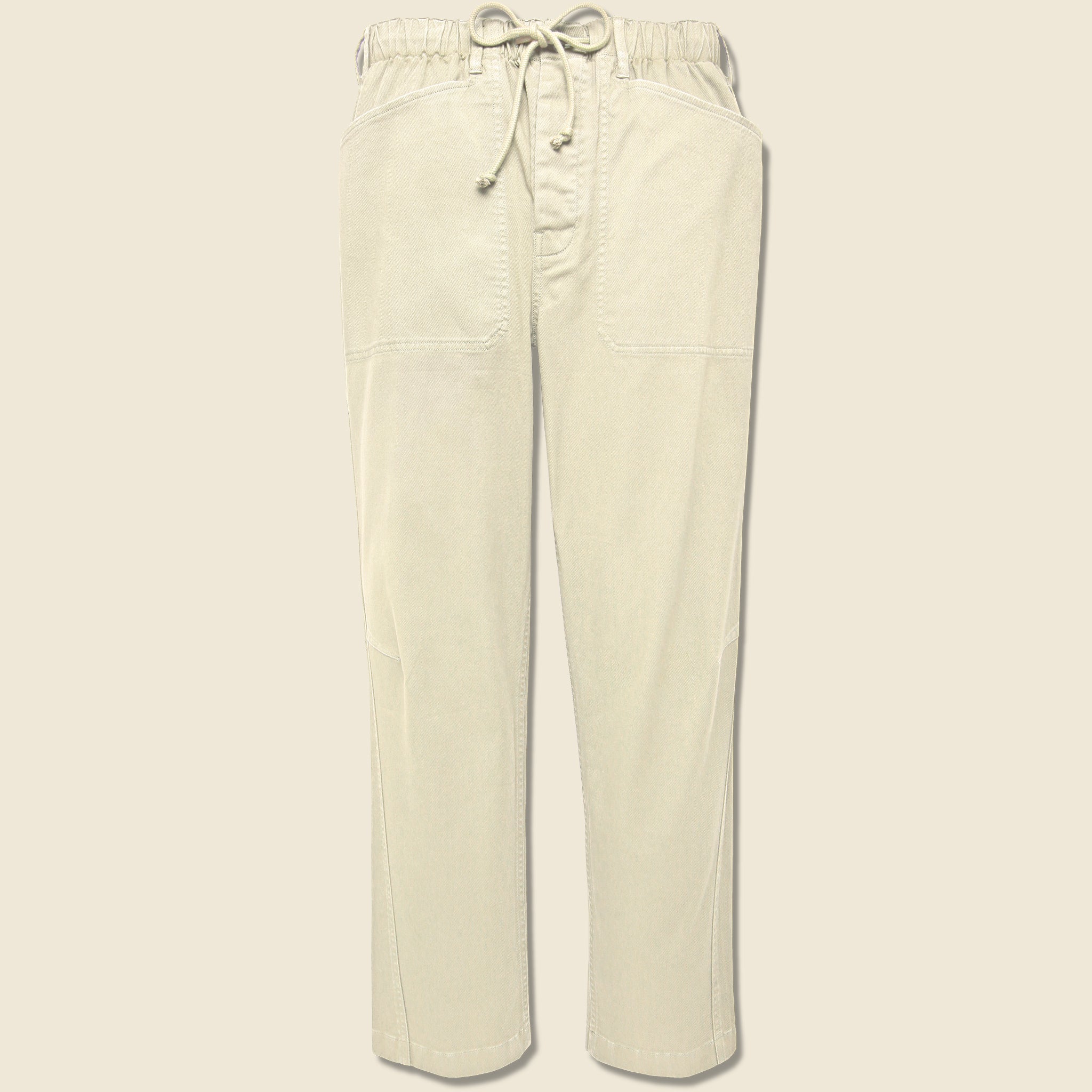 Pull On Button Fly Pants - Oat Milk - Alex Mill - STAG Provisions - Pants - Twill