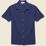 Seersucker Camp Shirt - Navy - Alex Mill - STAG Provisions - Tops - S/S Woven - Other Pattern