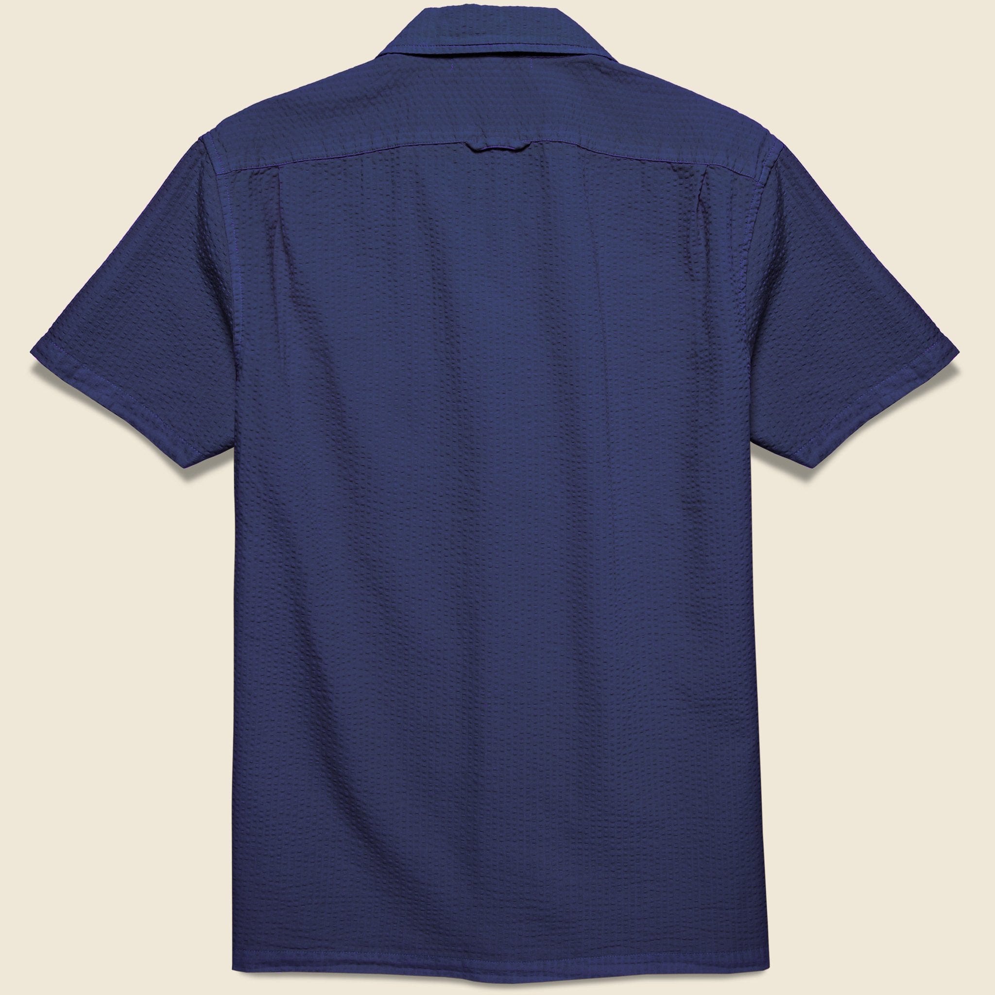Seersucker Camp Shirt - Navy - Alex Mill - STAG Provisions - Tops - S/S Woven - Other Pattern