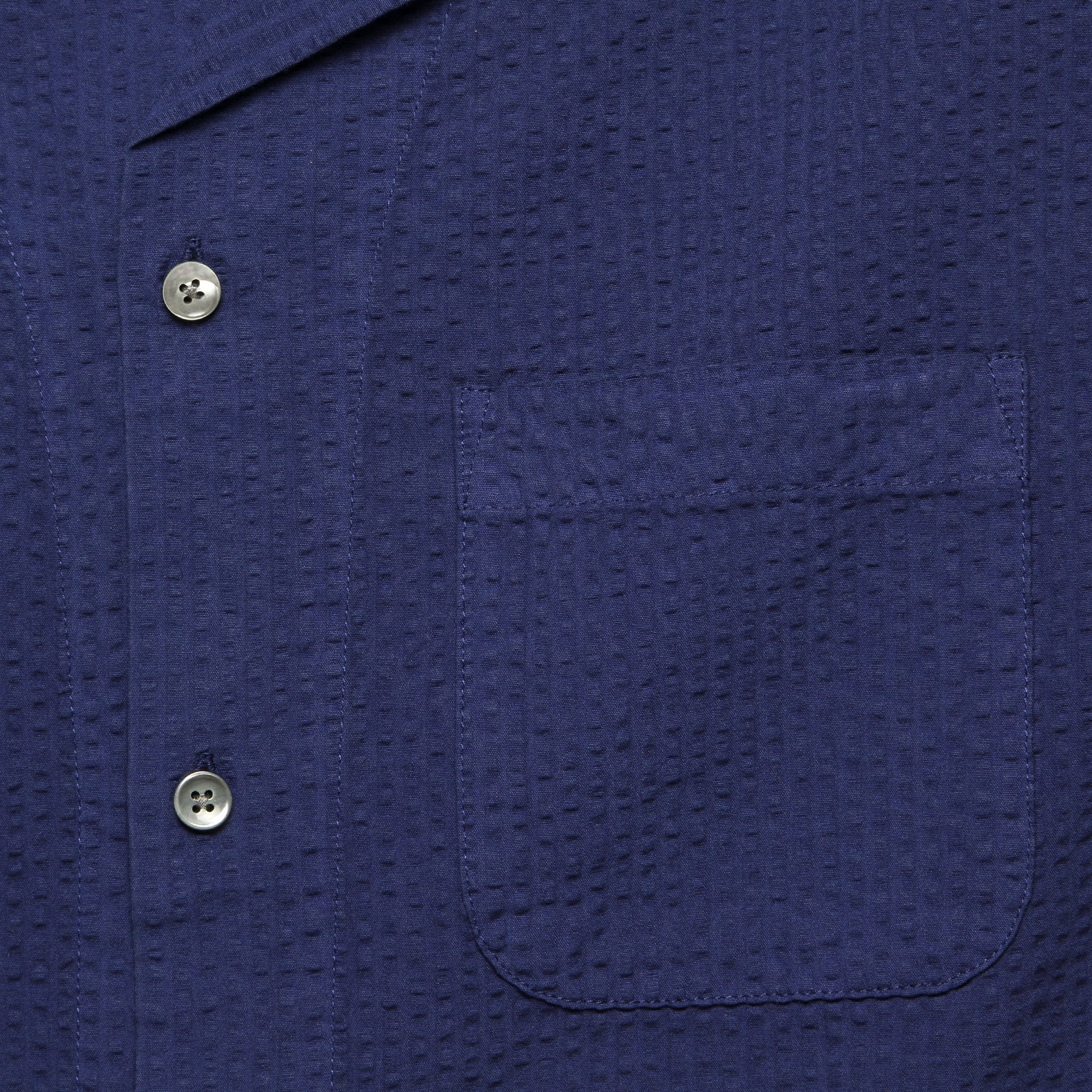 
                          Seersucker Camp Shirt - Navy - Alex Mill - STAG Provisions - Tops - S/S Woven - Other Pattern
                        