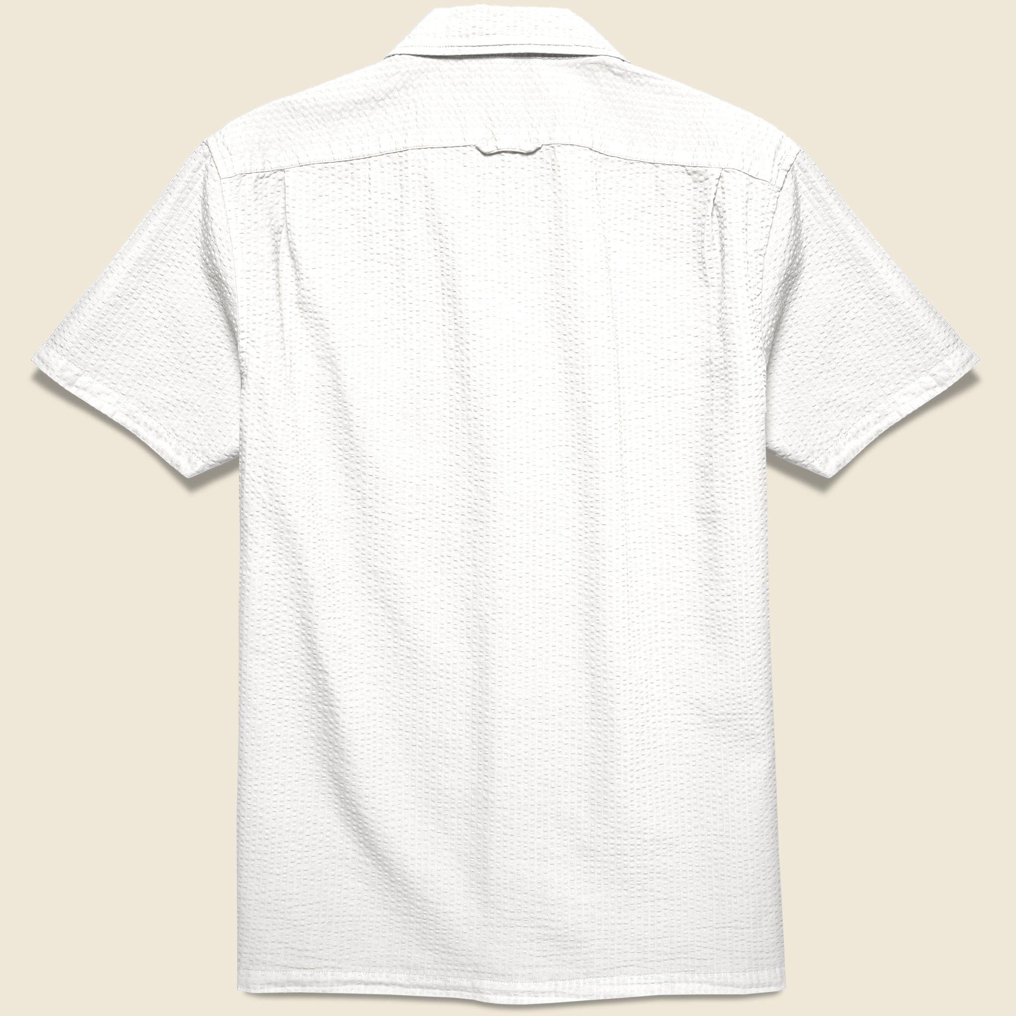 Seersucker Camp Shirt - White - Alex Mill - STAG Provisions - Tops - S/S Woven - Other Pattern