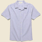 Seersucker Camp Shirt - Blue/White Stripes - Alex Mill - STAG Provisions - Tops - S/S Woven - Other Pattern