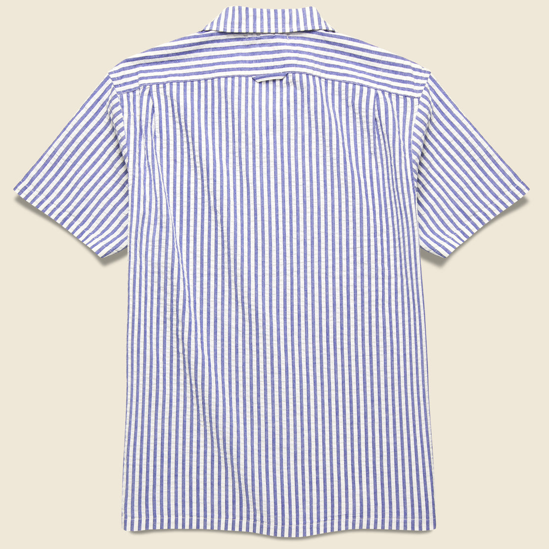 Seersucker Camp Shirt - Blue/White Stripes - Alex Mill - STAG Provisions - Tops - S/S Woven - Other Pattern