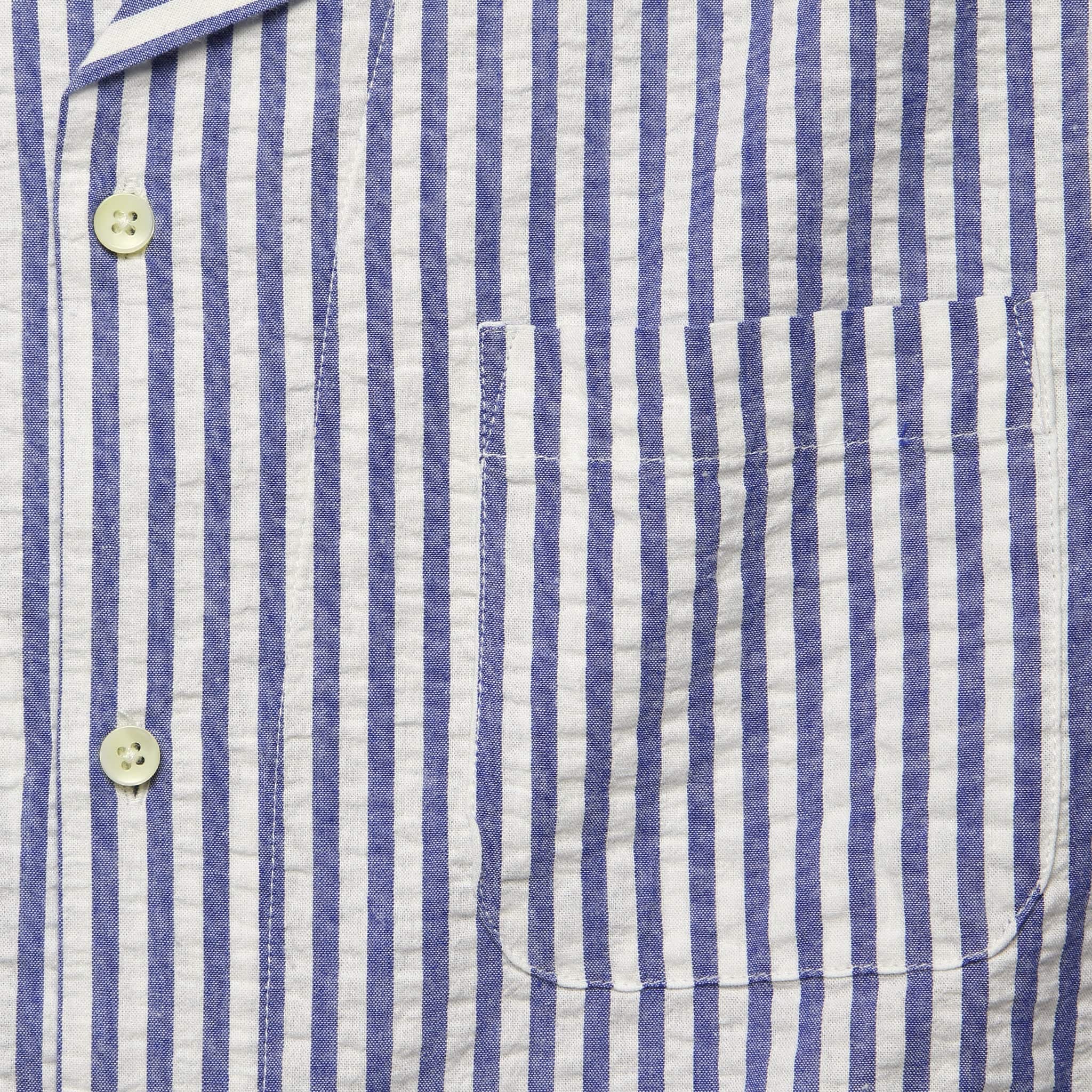 
                          Seersucker Camp Shirt - Blue/White Stripes - Alex Mill - STAG Provisions - Tops - S/S Woven - Other Pattern
                        