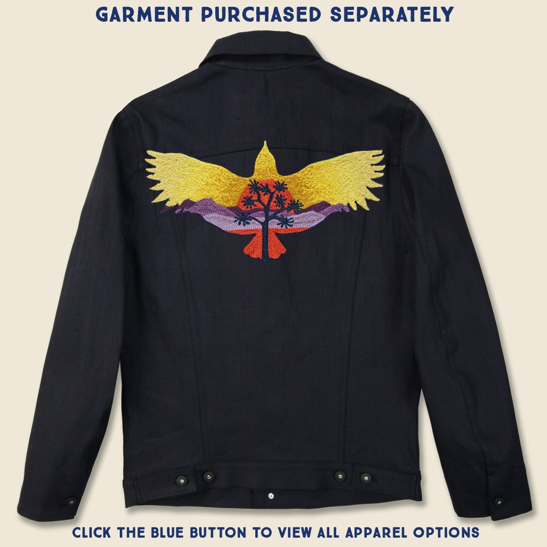 Large Direct Stitch Embroidery - Desert Thunderbird - Fort Lonesome - STAG Provisions - Accessories - Patches