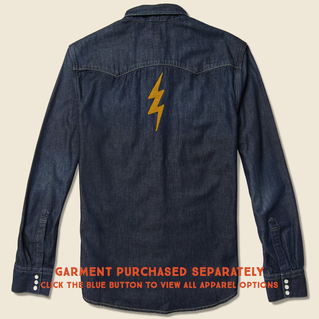 Small Direct Stitch Embroidery - Lightning Bolt - Fort Lonesome - STAG Provisions - Accessories - Patches